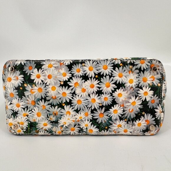 Kate Spade Cedar Street Daisy Tote Green Floral Leather Zip Closure & Wallet - Picture 4 of 16